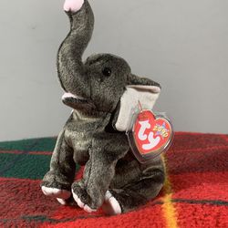 TY Beanie Baby - TRUMPET the Elephant (8.5 inch) - MWMTs Stuffed Animal Toy Thumbnail