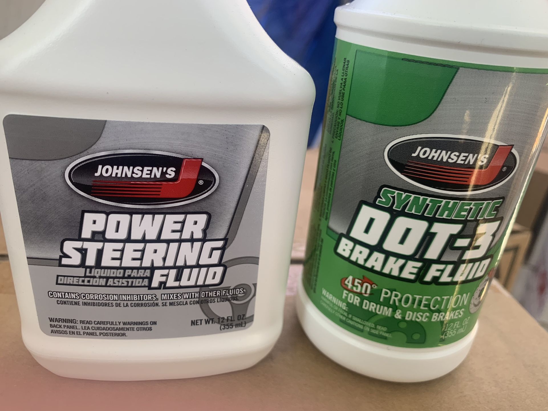 Power Steering And Brake Fluid