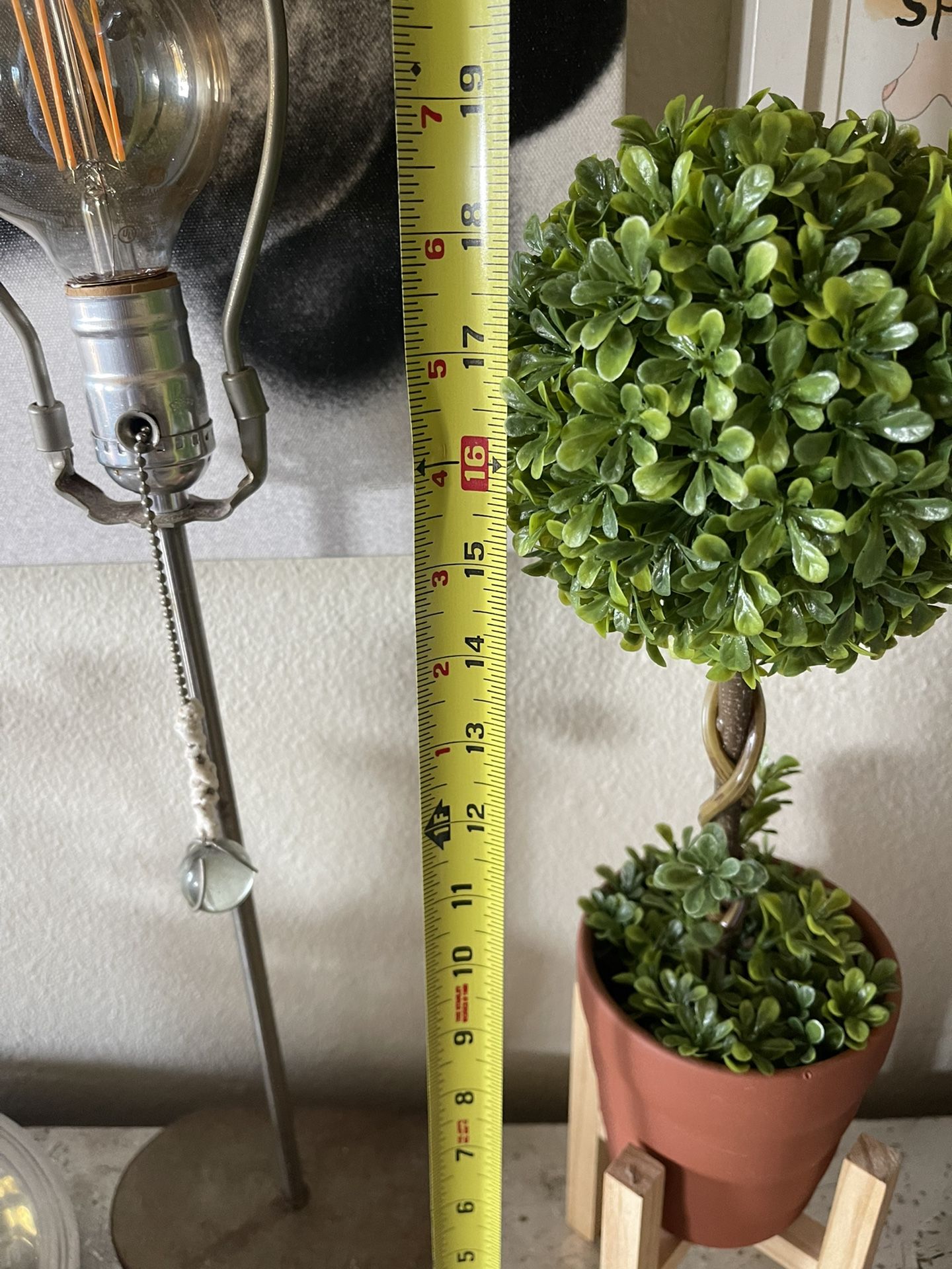 Faux Terra Cotta Topiary Plant And Stand