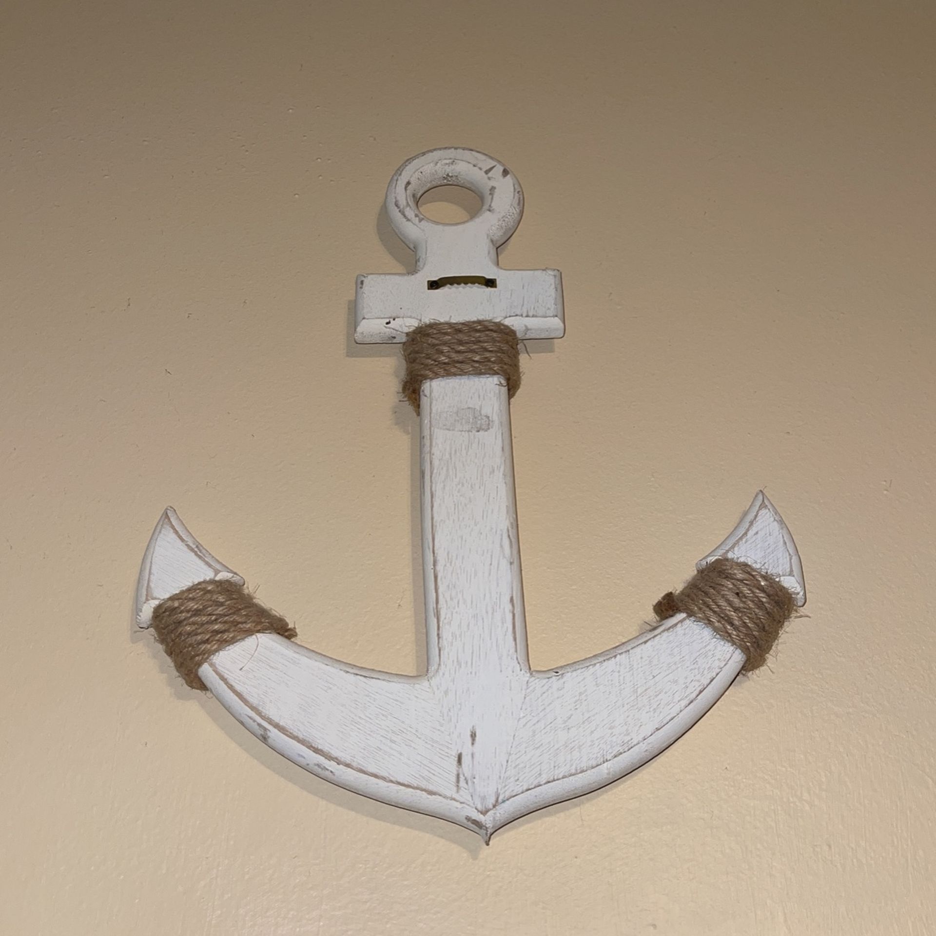 Wooden and Nautical and Decorative Anchor approximately 16 inches