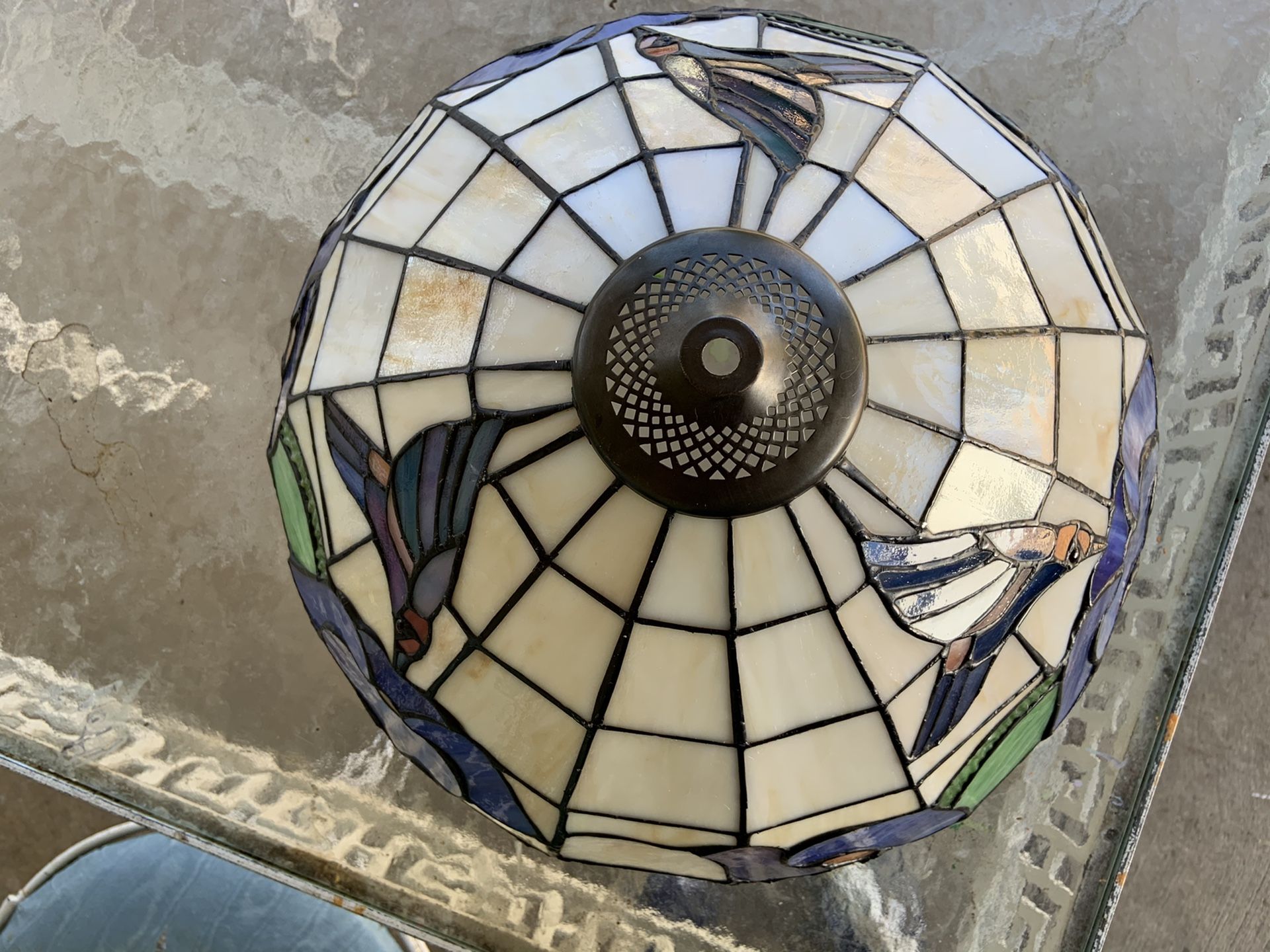 Stained glass hanging light