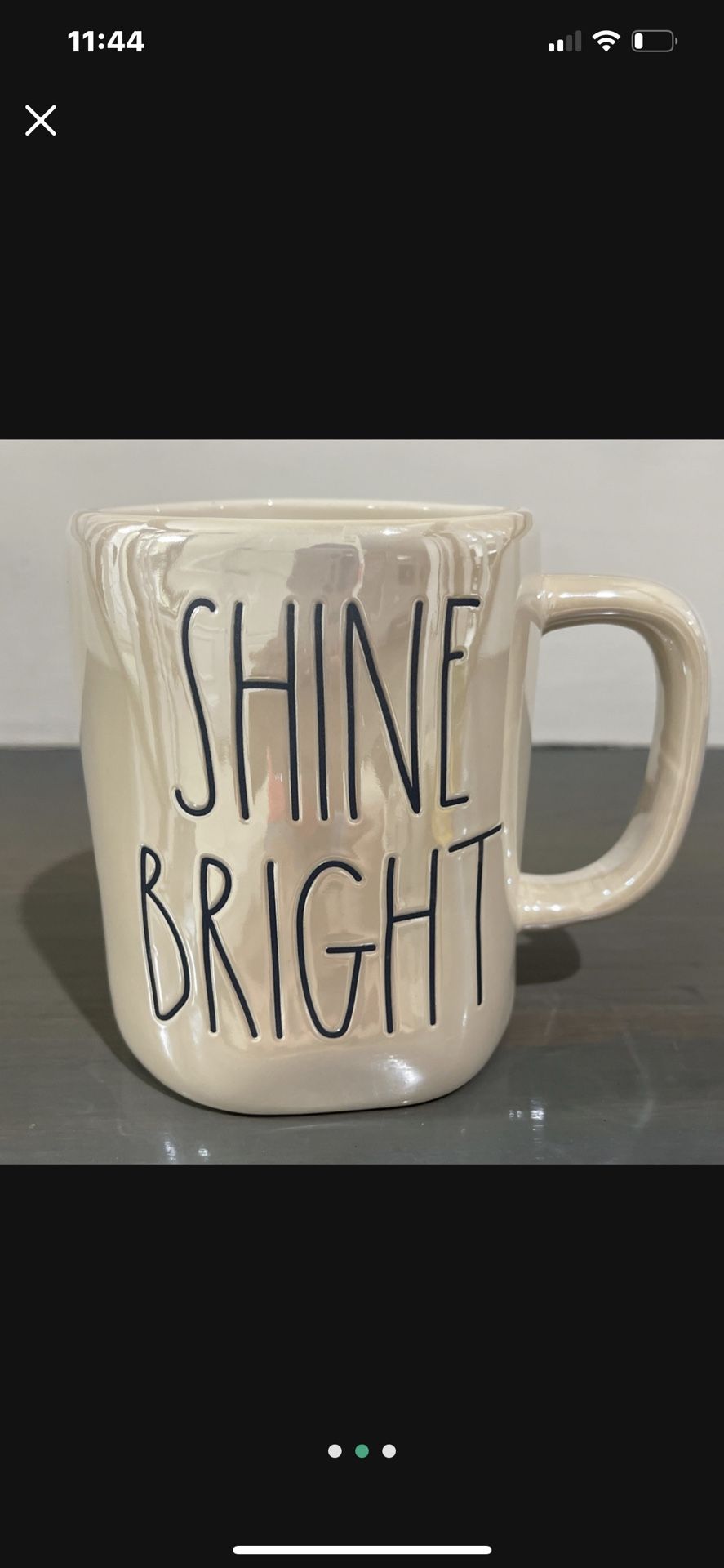 Rae Dunn “SHINE BRIGHT “ Iridescent Mug