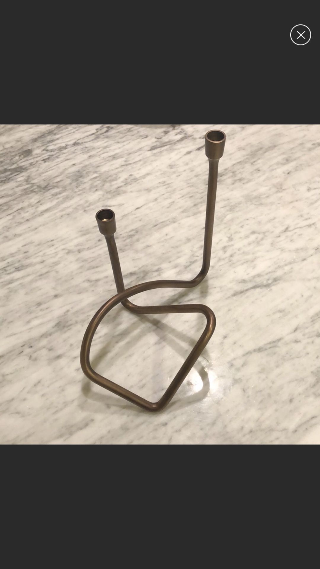 Williams Somoma brass candleholder