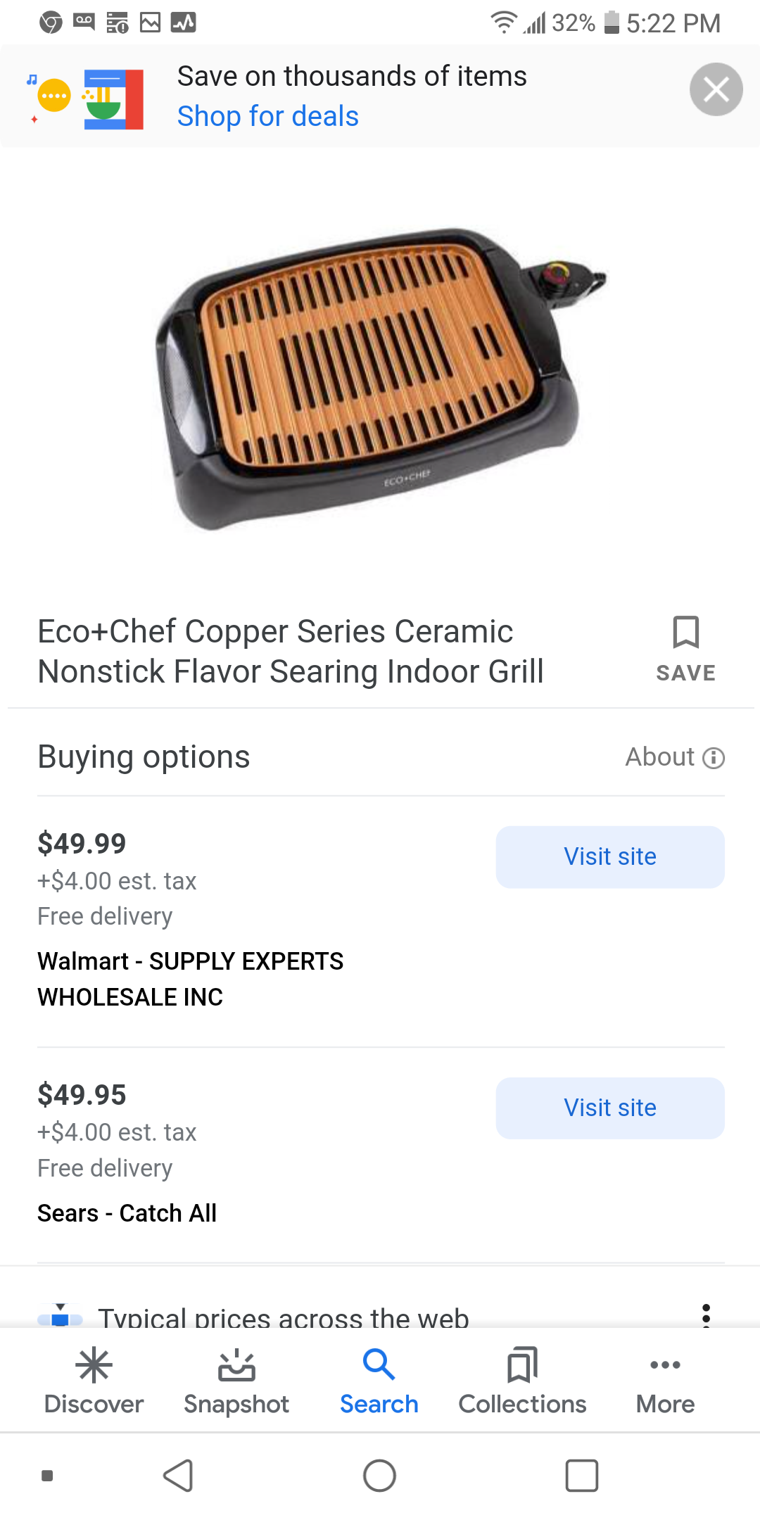 6 piece Eco Chef copper cookware set
