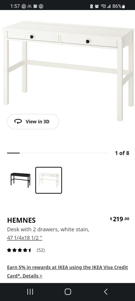 Ikea Hemnes Desk