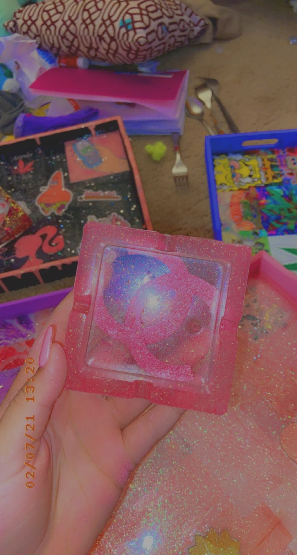 Pink Rolling Tray Set
