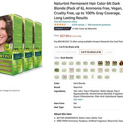 Naturtint 6N Hair Color(Pack of 6) Thumbnail