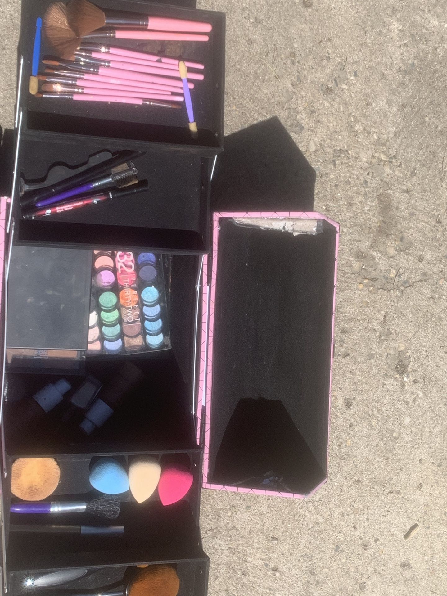 Makeup box with makeup products