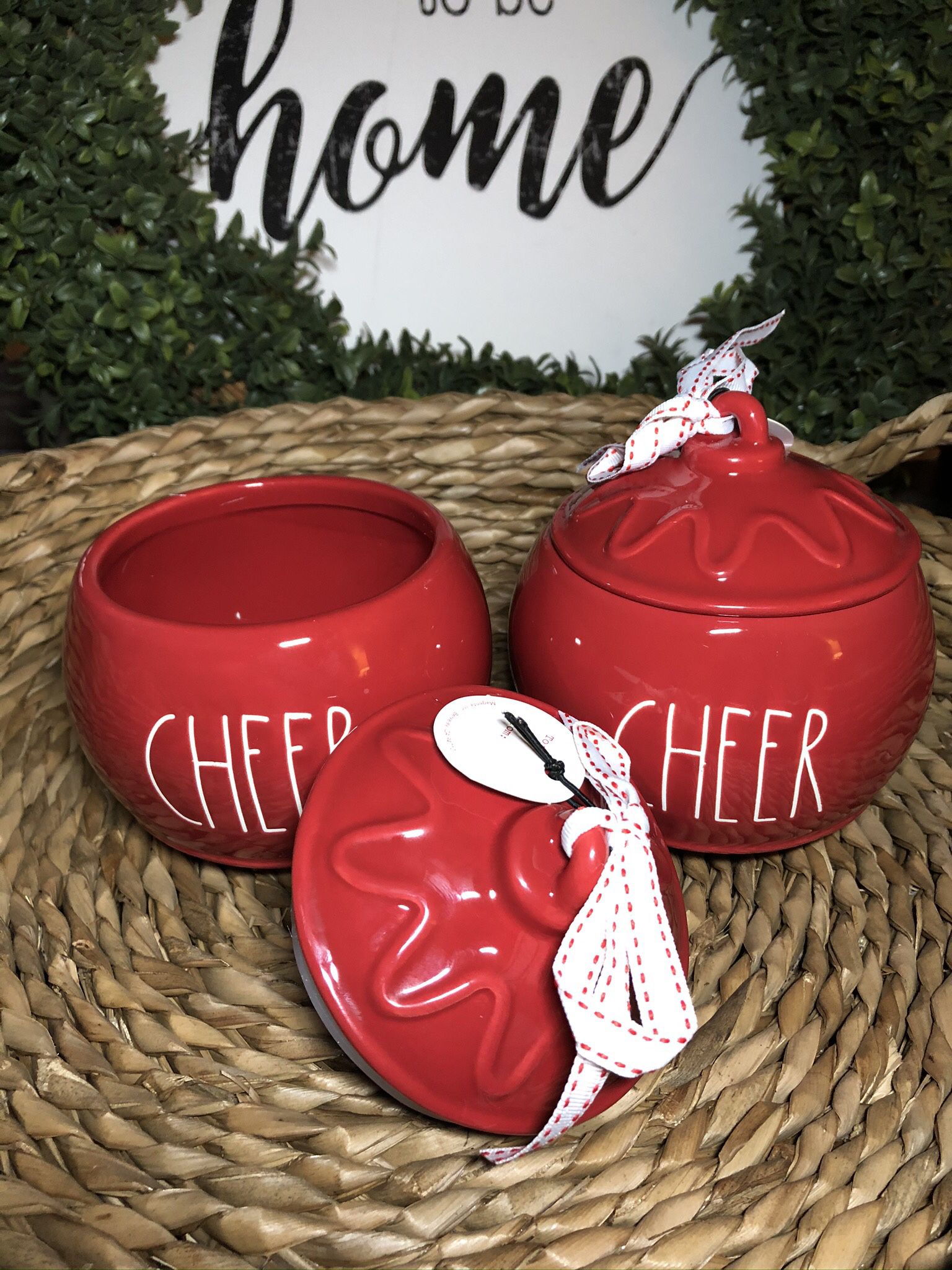  Rae Dunn CHEER Ornament Canister Cookie Jar 🎄🎁