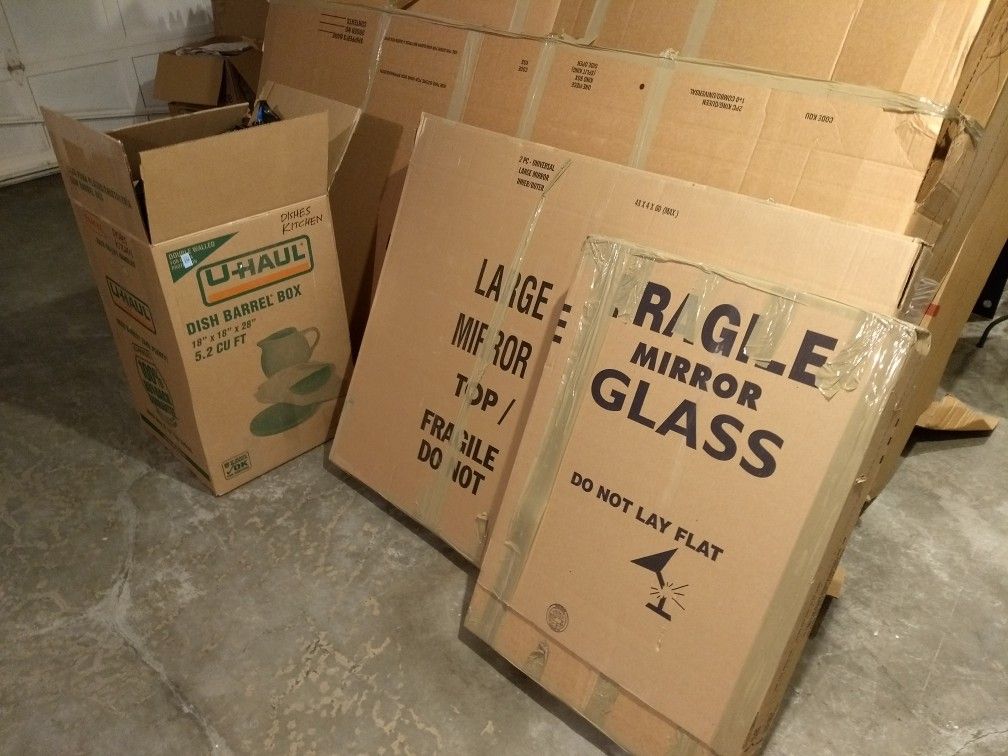 Moving Boxes And Wrapping Paper