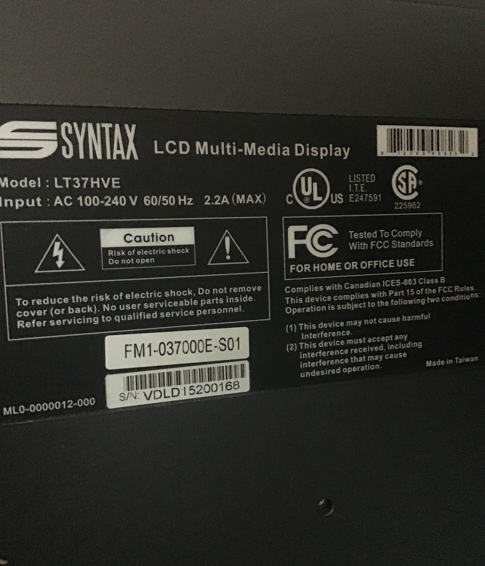 37 inch Olevia tv we can put it on layaway for you! for Sale in Everett