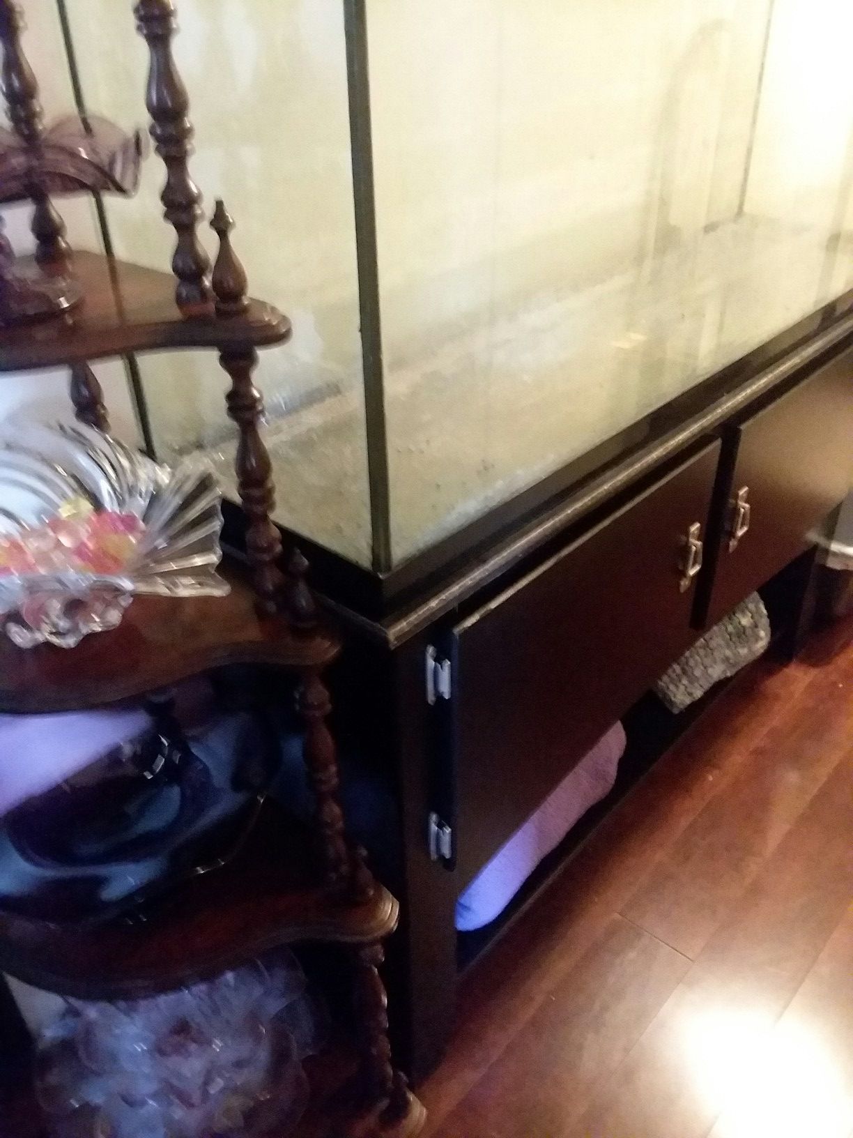 70 Gallon Aquarium and Cabinet Stand