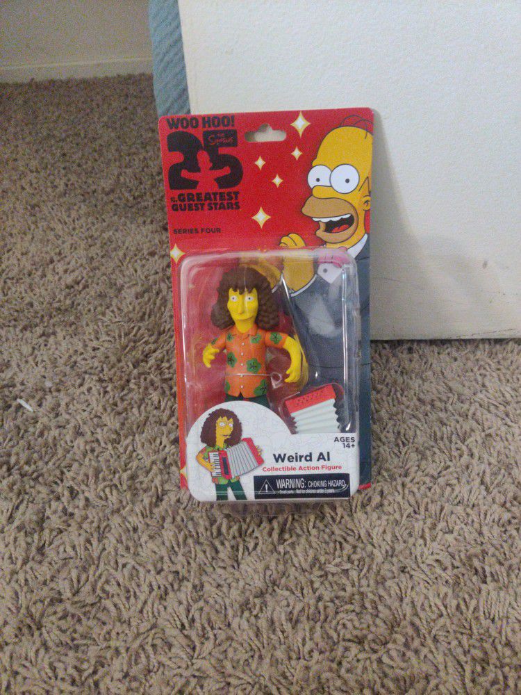 The Simpsons Weird Al Collectible Action Figure Sealed