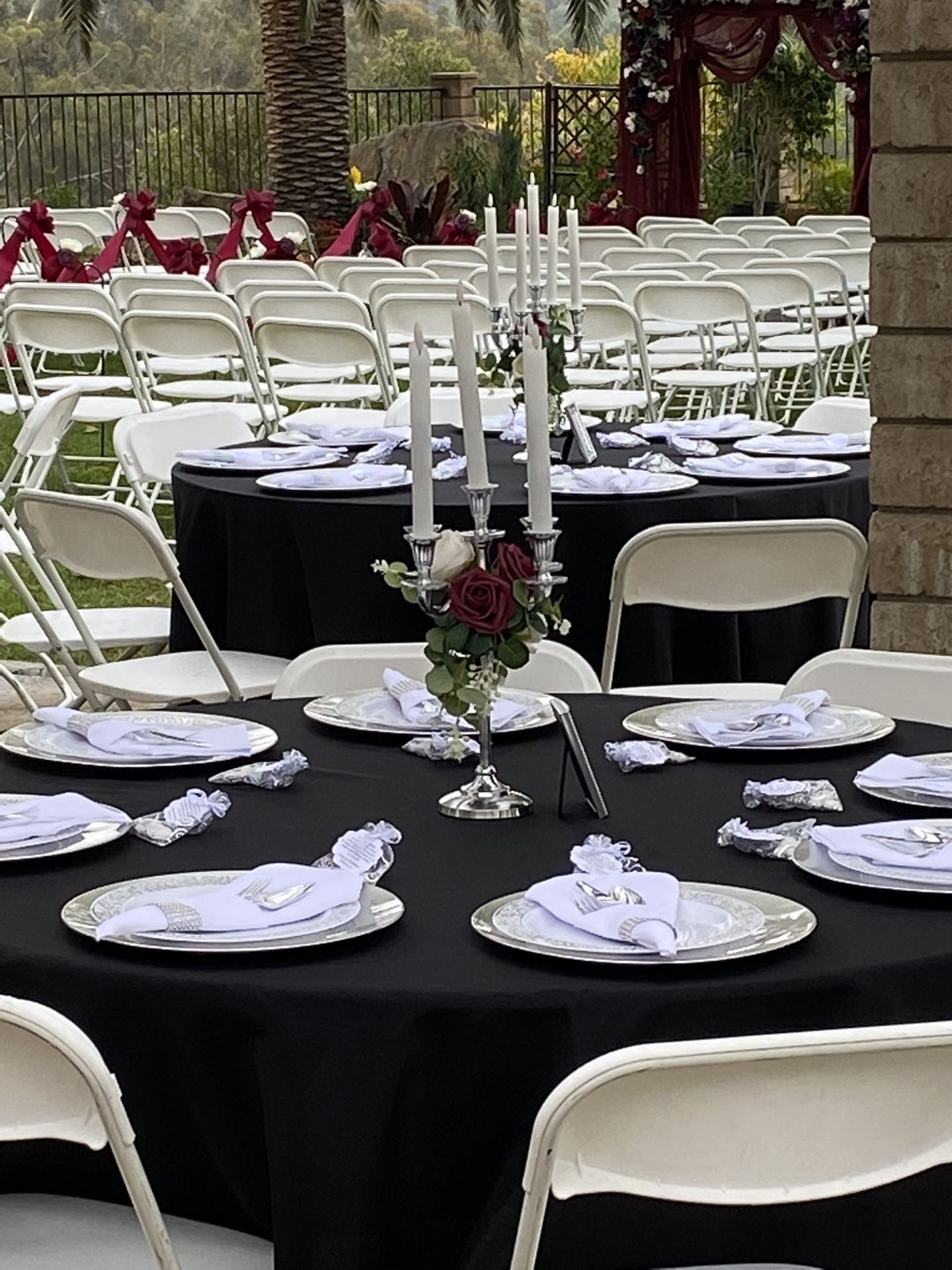 120” Black Round Tablecloths (15 Total)