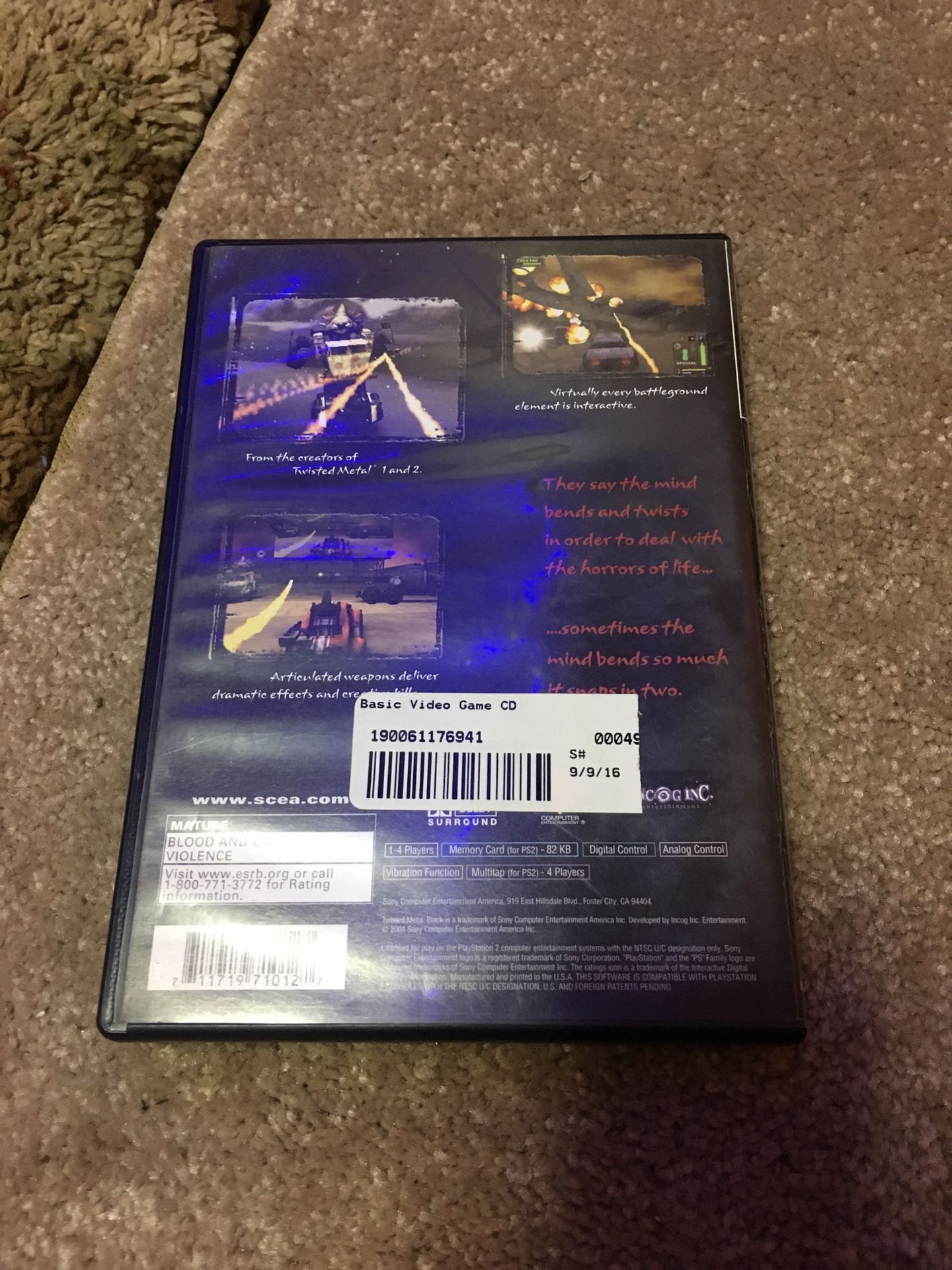 Ps2 twisted metal black
