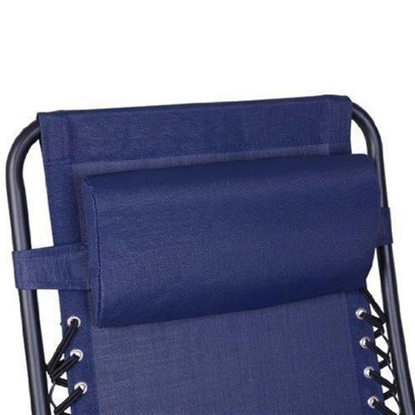 2pcs Plum Blossom Lock Portable Folding Chairs with Saucer Blue