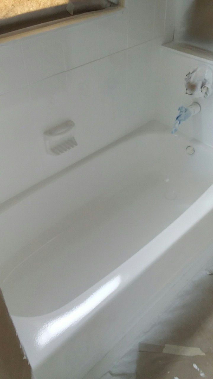 Reglazed Bath Tub and tile, counters top, vanities