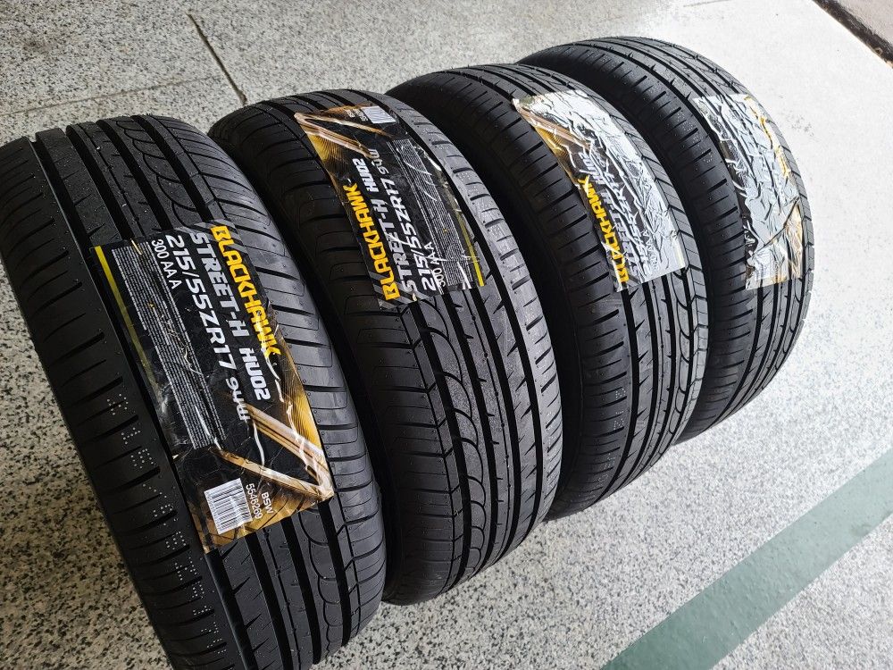 4 New 215/55R17 Blackhawk Tires 215 55 17 llantas 215 55 17