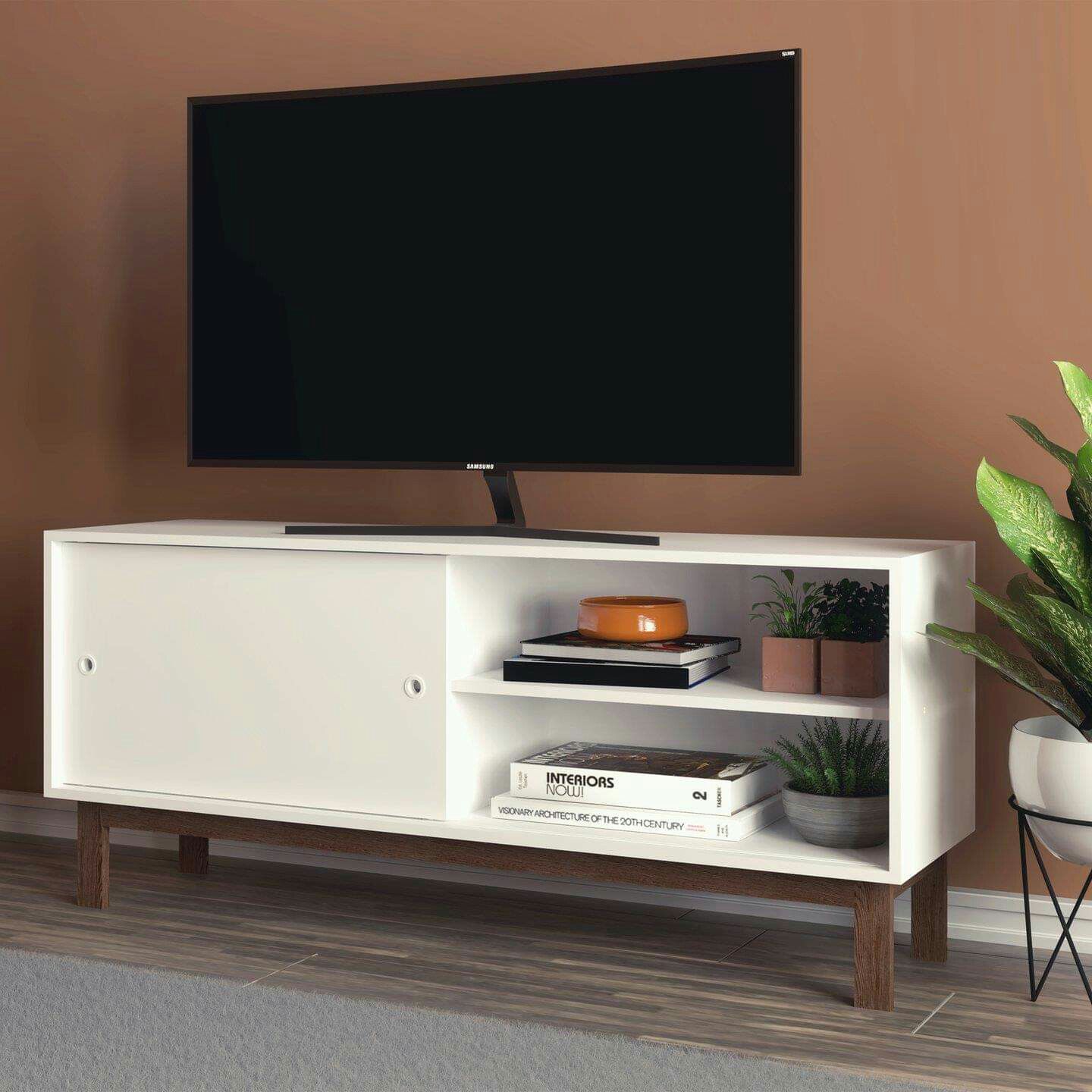 BRAND NEW!! Sturdy with Exquisite White Veneer Finish Televisíon Stànd