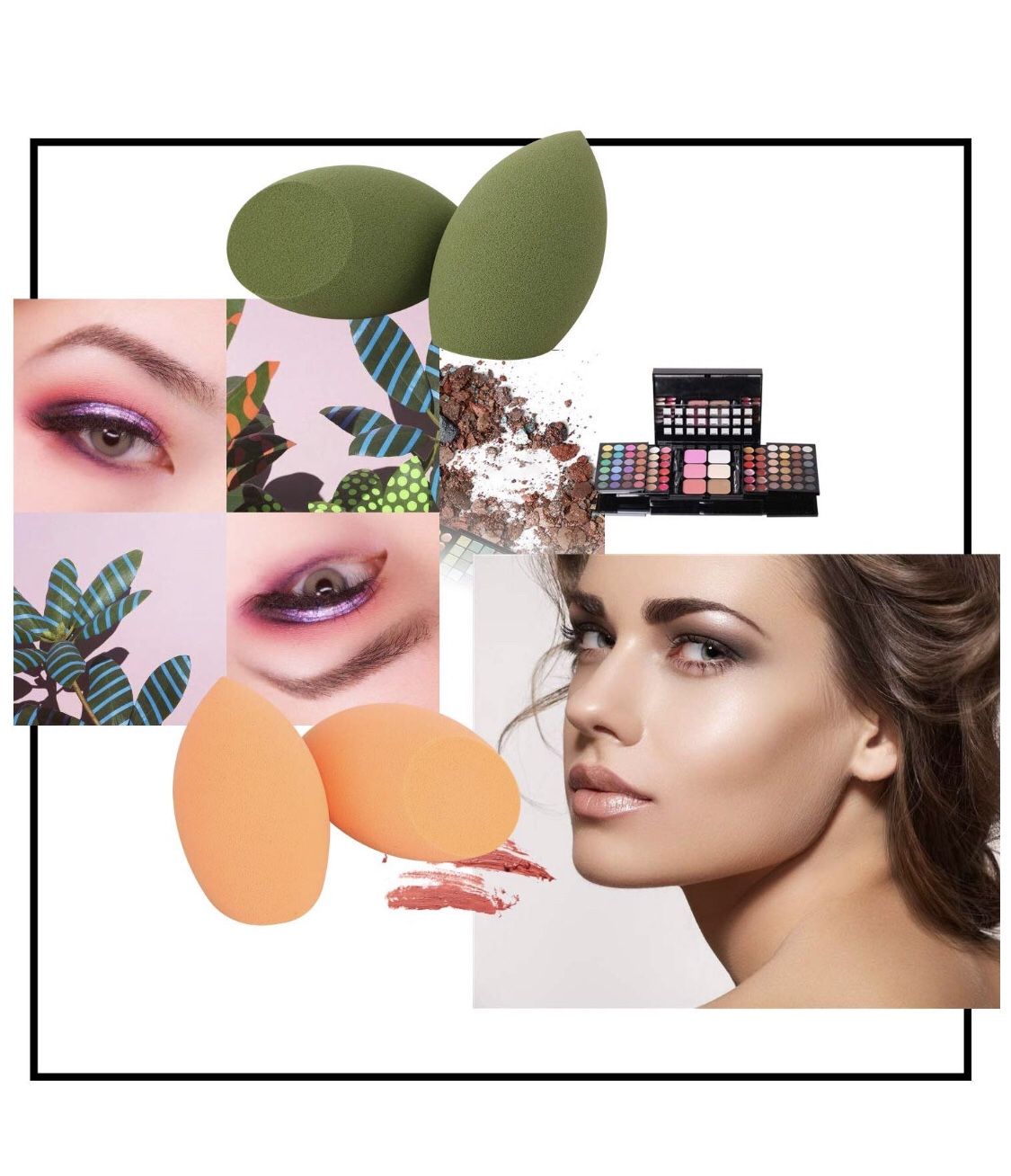 Makeup Sponge with Dry Holder Beauty Sponge Blender Flawless Foundation for Liquid Cream and Powder (4+1Pcs)