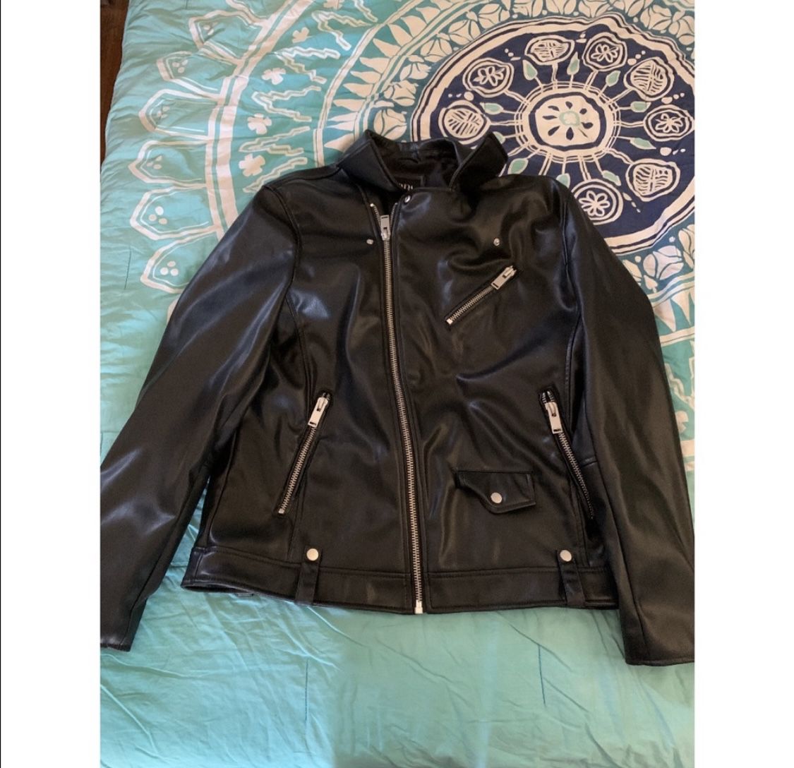 Zara DNWR Faux Leather Biker Jacket 