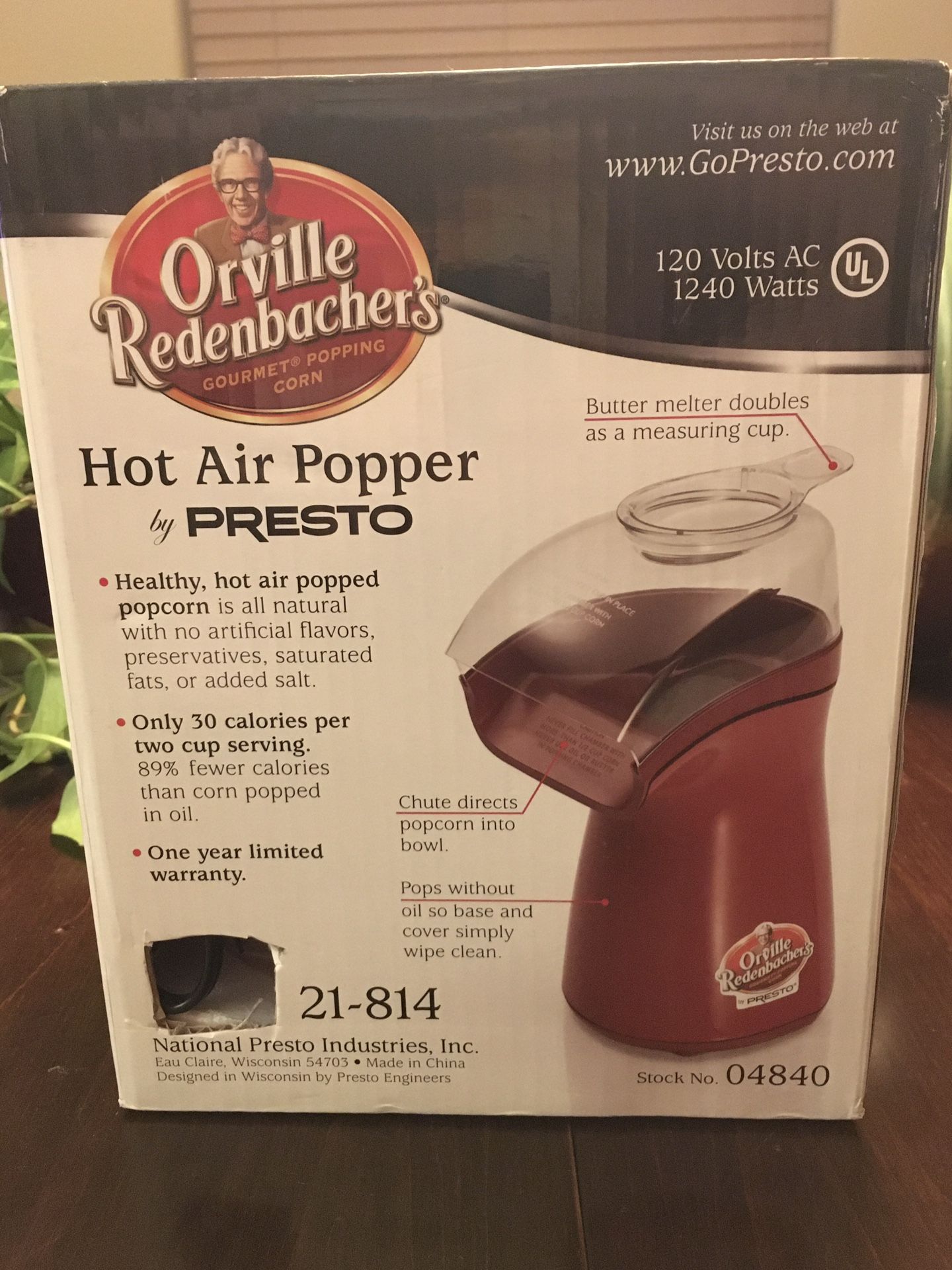 Orville Redenbacher’s Air Popcorn Popper