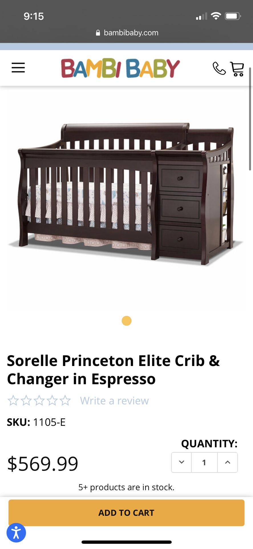  -Convertible crib and changing table to  bed