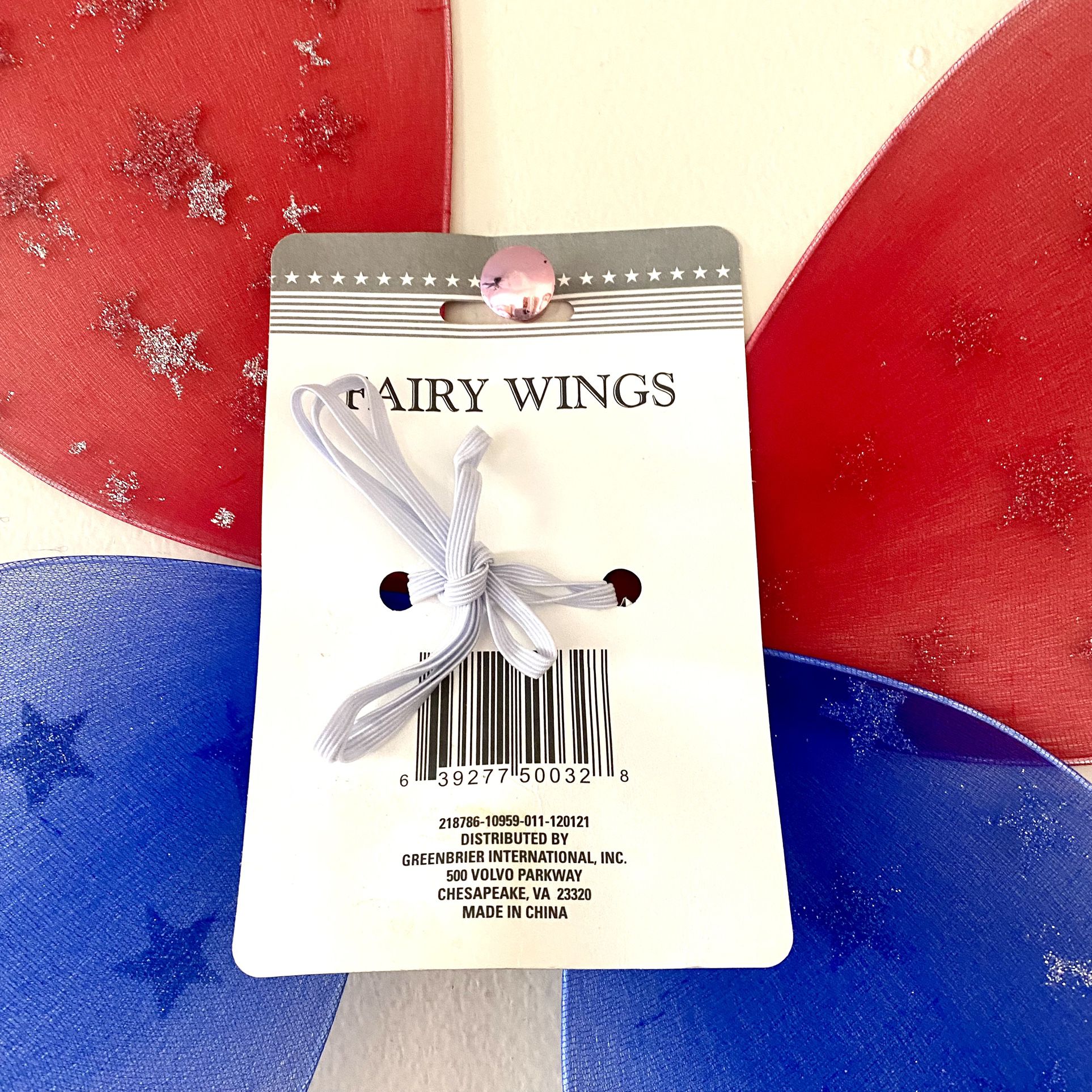 Brand new fairy wings kids children’s red Blue Stars Patriotic America 