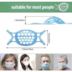 Silicone Breathable Face Mask Bracket, Certified, Blue Thumbnail