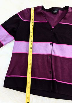 Grace Women's Button Up Long Sleeved Multi Color Cardigan Size XL Thumbnail