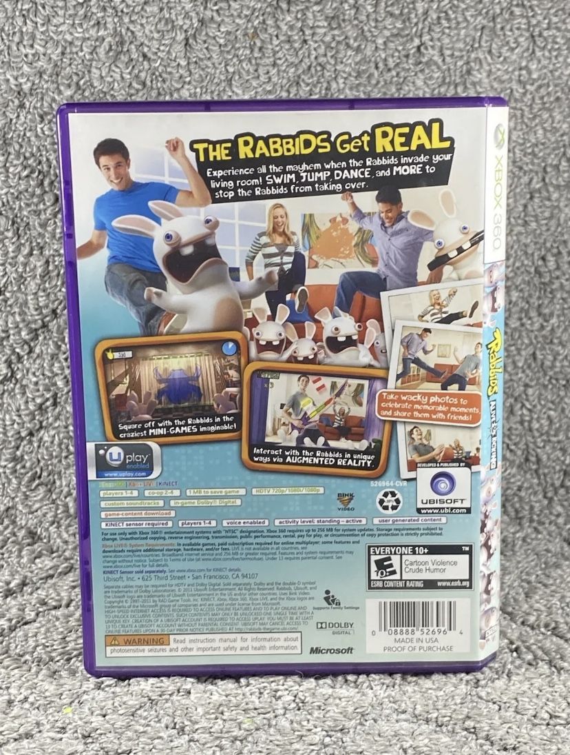 Rabbids: Alive and Kicking Microsoft Xbox 360 Complete TESTED CIB