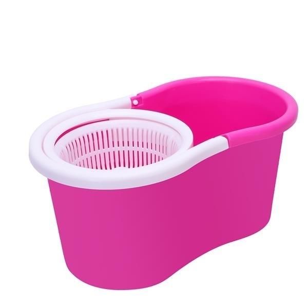 360° Spin Mop with Bucket & Dual Mop Heads Pink