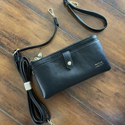 PU Leather Cell Phone Wallet, Crossbody Shoulder Multifunctional Double-Layer Zipper Small Bag for Women，with Card Slots Coin Pouch Thumbnail