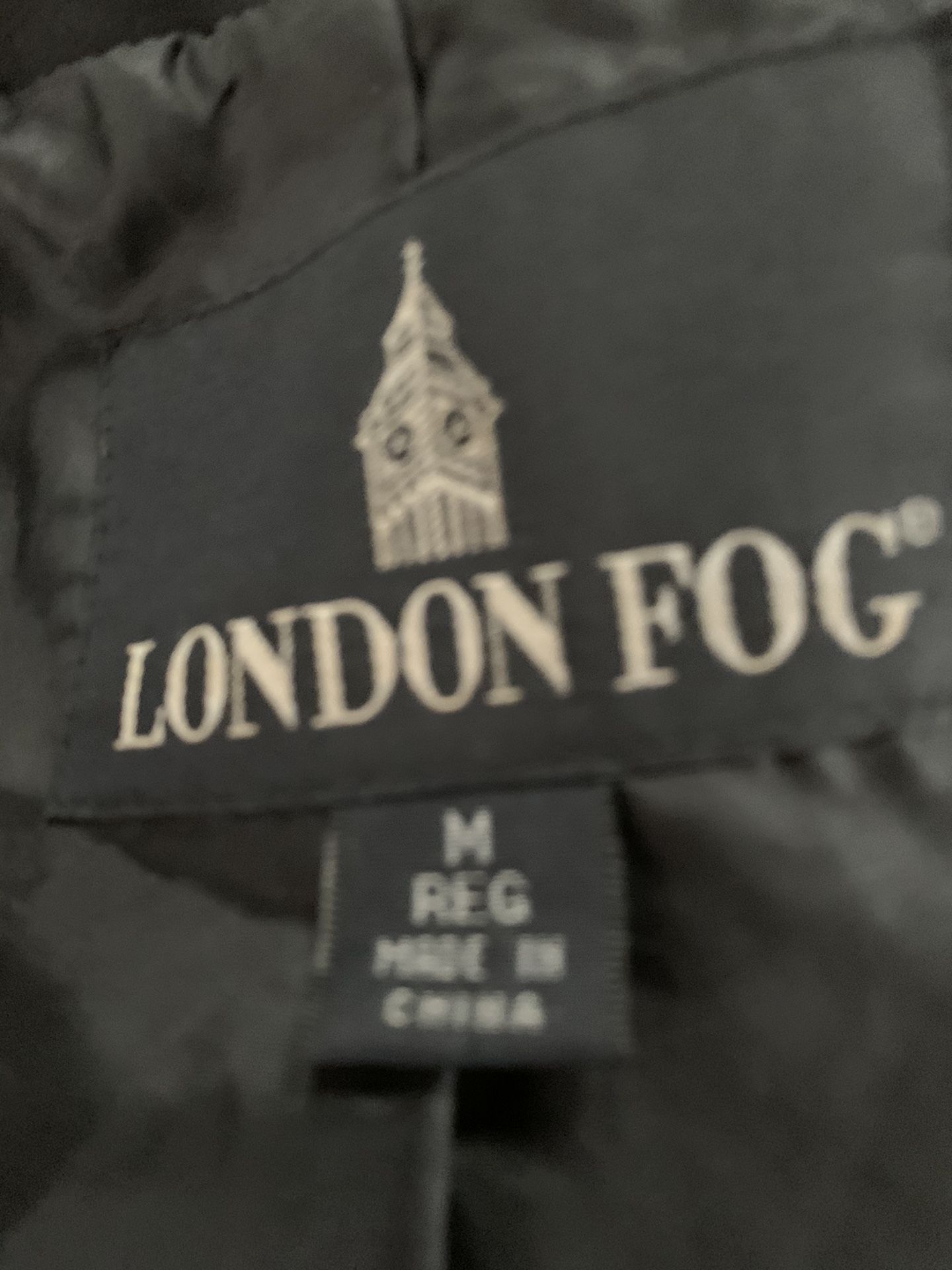 Black medium London fog rain jacket