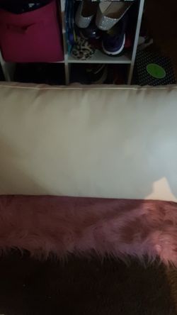 DONATED GONE TOMORROW SALVATION ARMY TRUCK COMING LAST DAY YOU TELL ME PRICE OR ITS DONATED 2 LARGE GENUINE LEATHER PILLOWS 40 this weekend only Thumbnail