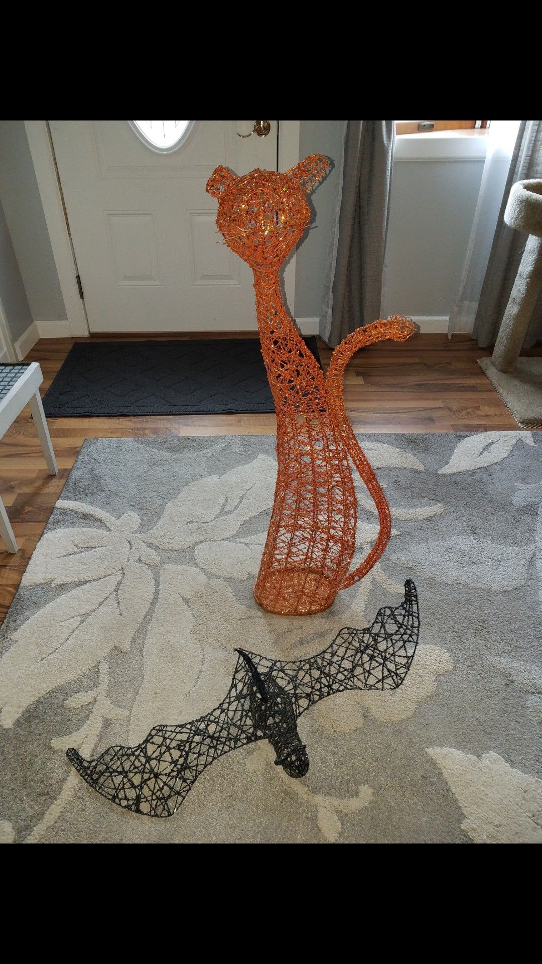 Halloween Decorations 38" CAT & 31" BAT