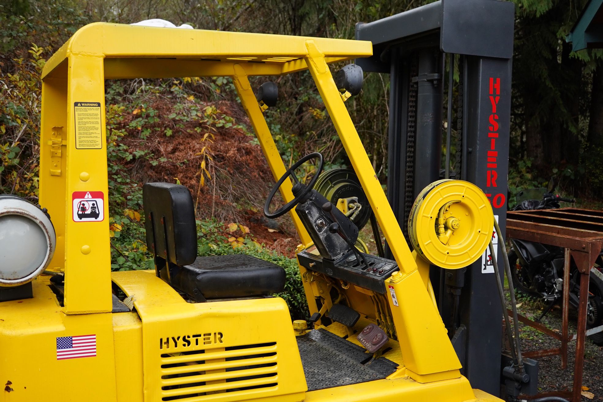 8000 Lb Heavy Forklift, Hyster 50 Runs In Perfect Condition