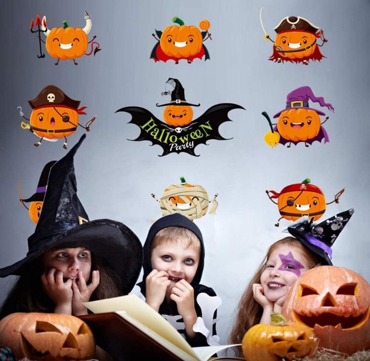 Halloween window clings pumpkins
