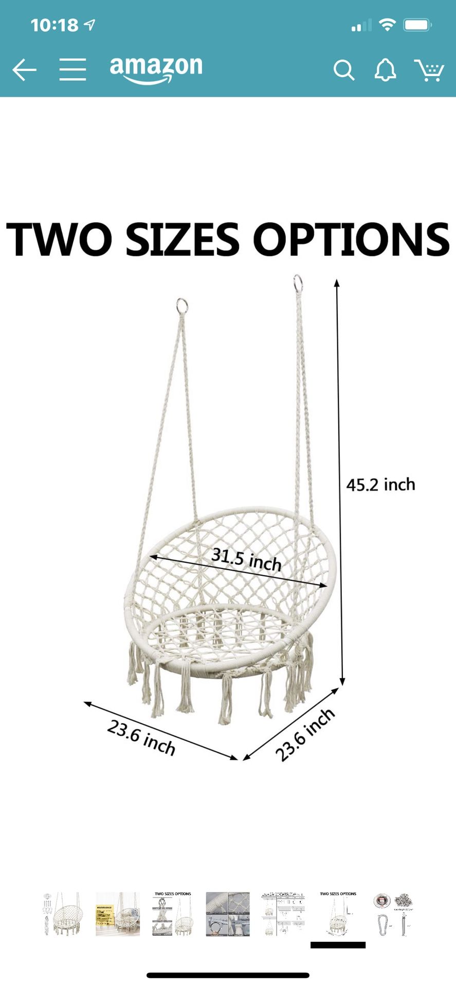 Hanging chair, hammock chair