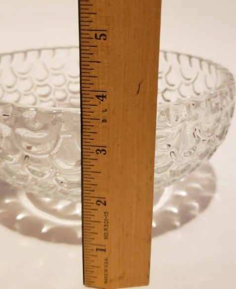 Crystal Glass Fish Scale Bowl 3.75"