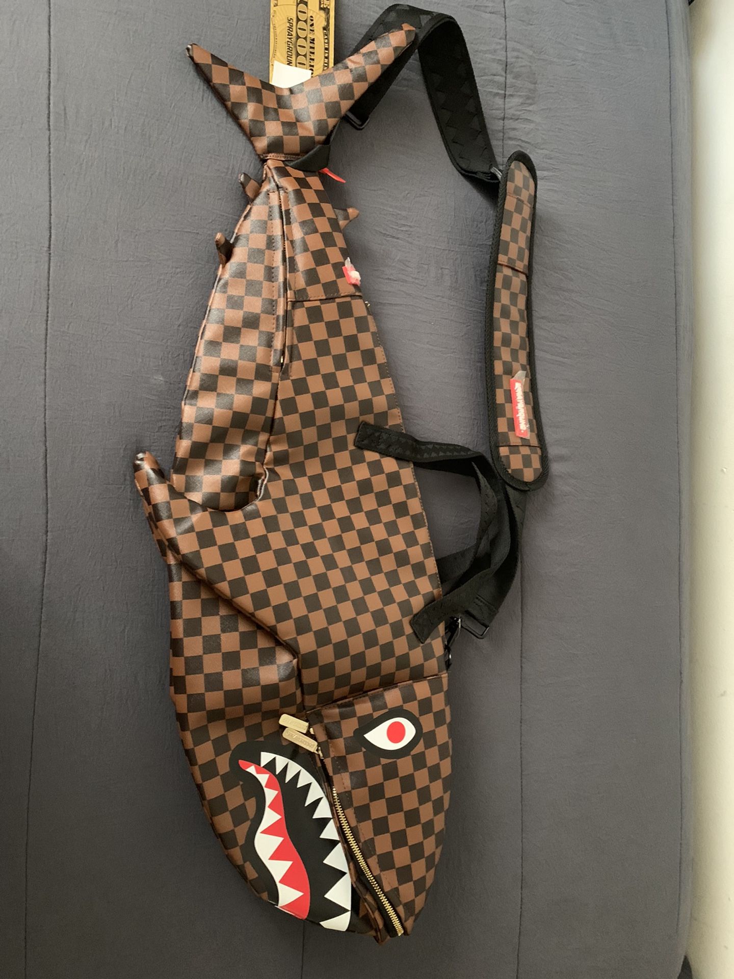 Limited Edition Sprayground Sharks in Paris Shark Crossbody Duffle