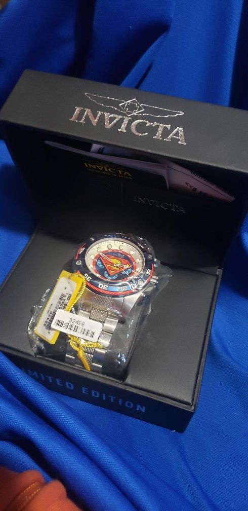 Invicta 54mm DC Comics Limited Edition DC COMICS SUPERMAN TIMEPIECE MSRP $1195.00