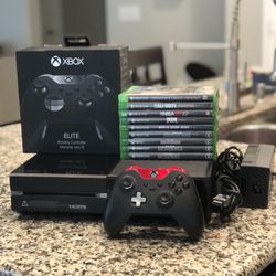 Xbox One Bundle with Elite Controller with Box and 9 Games Thumbnail